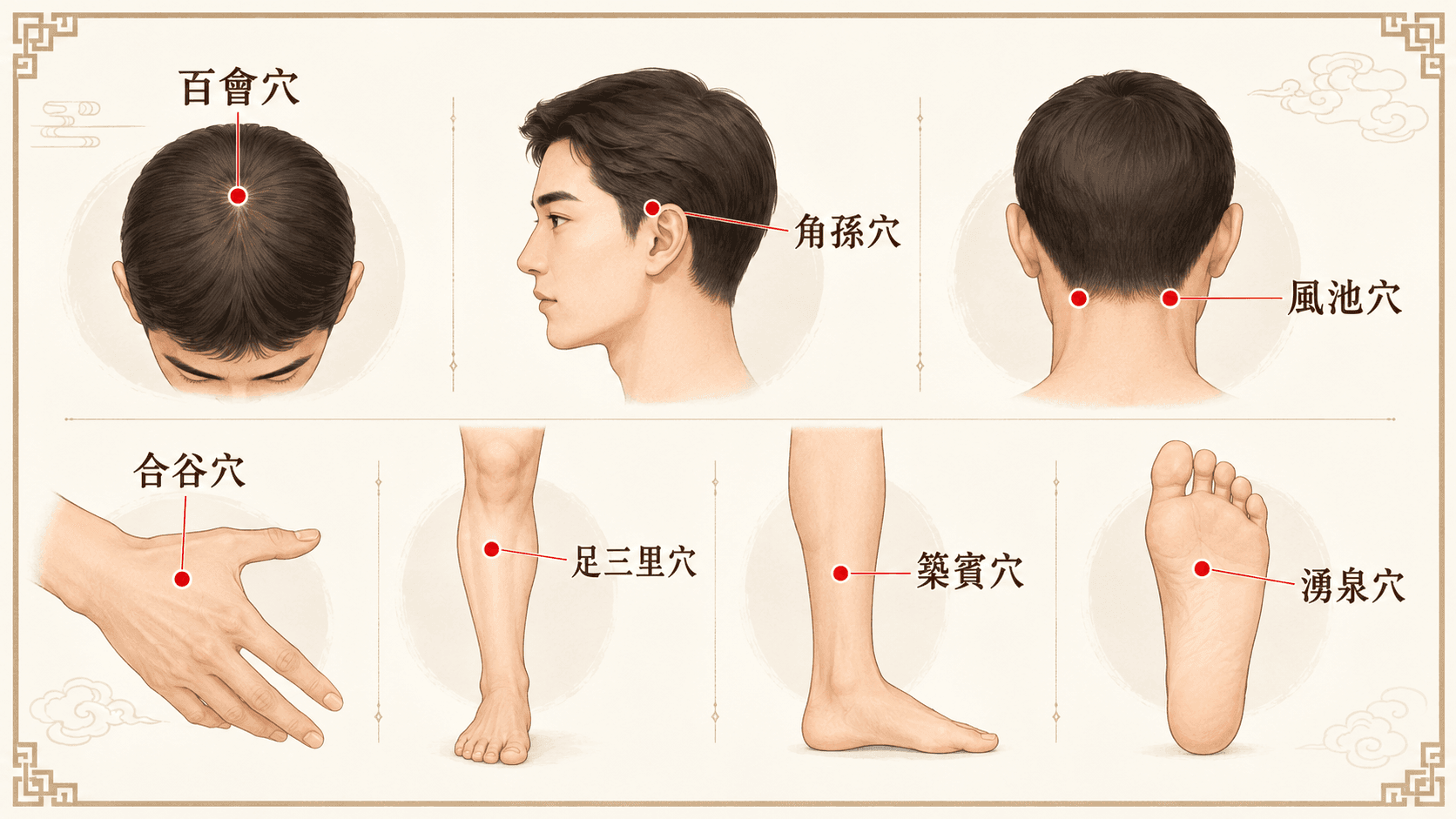脫髮穴位推薦2026：精準按壓7大生髮穴位+3大防脫髮食療 從根源調理氣血！